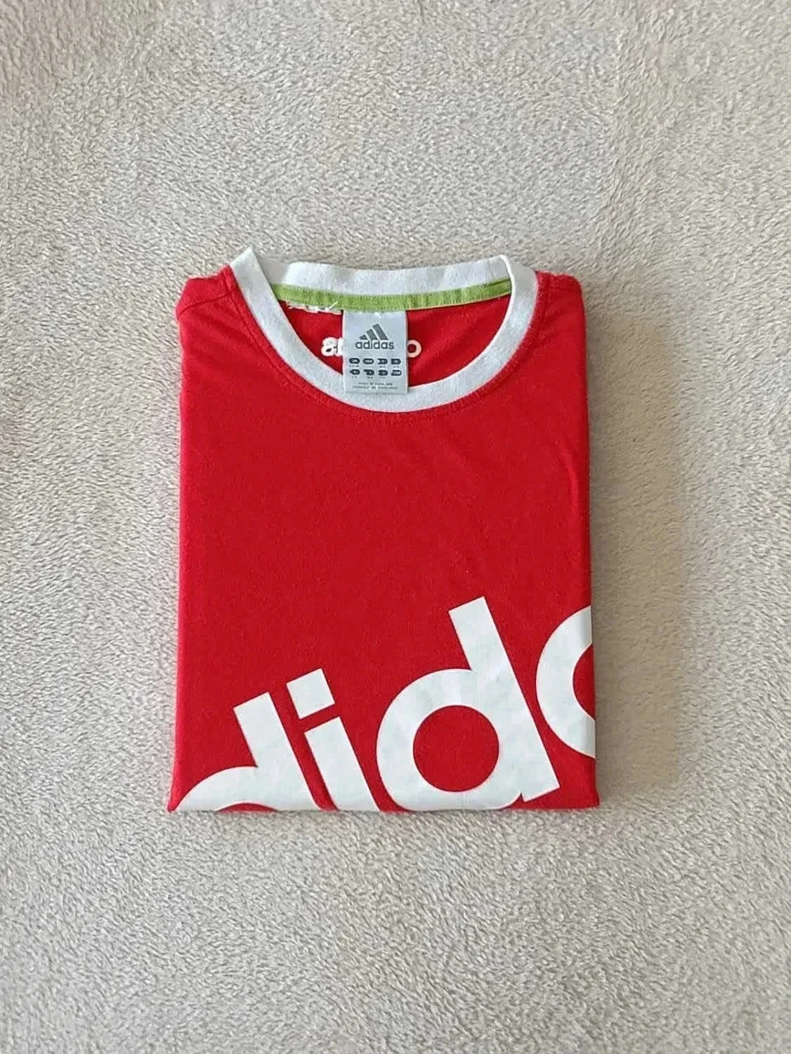 Camiseta Adidas 2005 vermelha com grande Logo branco Tamanho 16 anos – photo 15